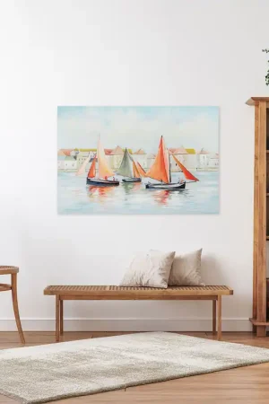 Più Venduto Quadro marino dipinto a mano con acrilici su tela Riviera 120x80
