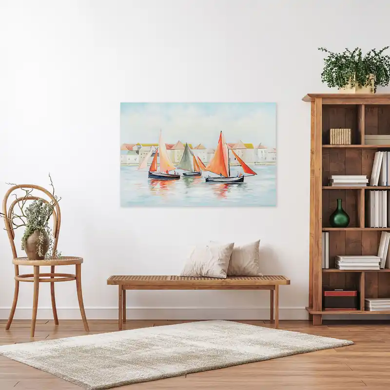 Più Venduto Quadro marino dipinto a mano con acrilici su tela Riviera 120x80