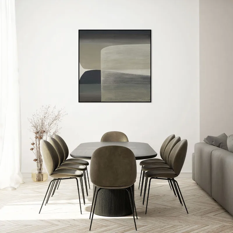 Quadro astratto dipinto a mano con acrilici su tela Kubrick 120x120 Economico