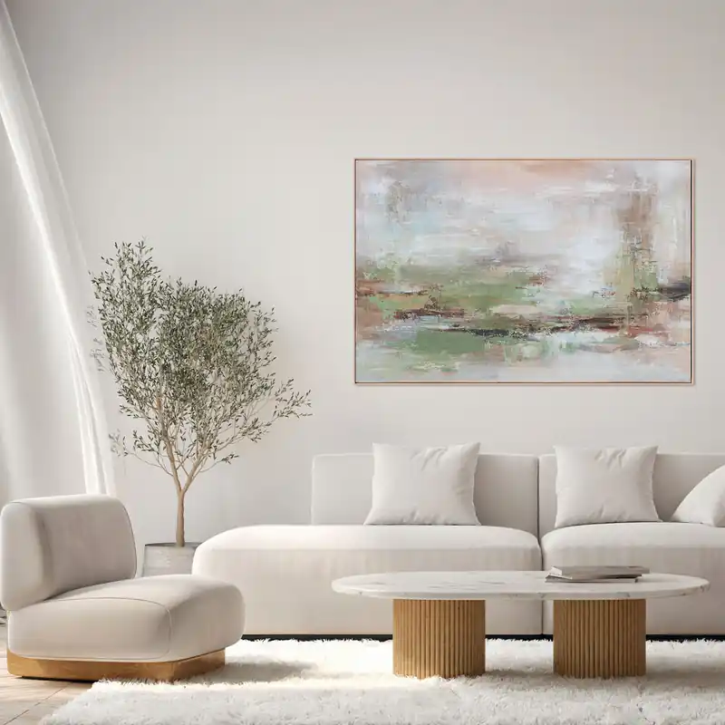 Quadro astratto dipinto a mano con acrilici su tela Serenity 150x100 Compra Oggi Stesso