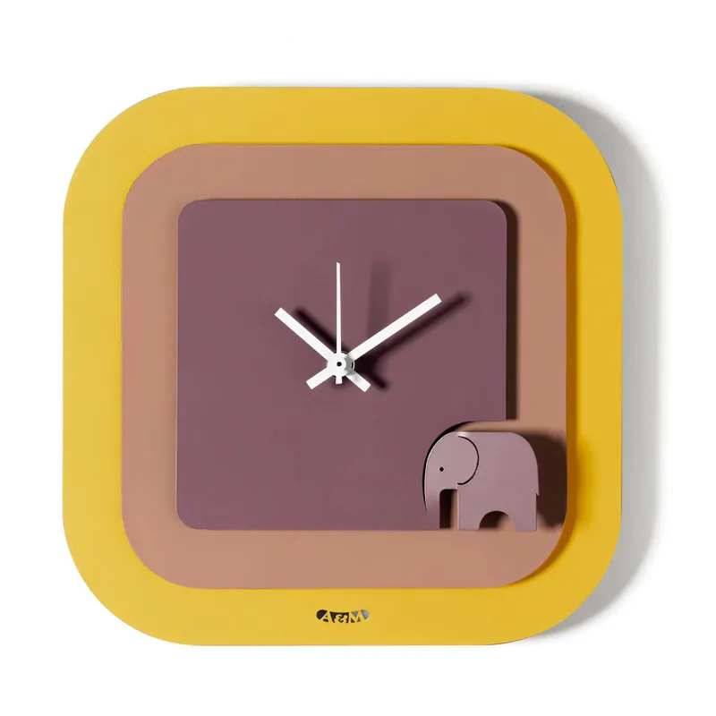 Scelto Dai Clienti Orologio da parete quadrato moderno in metallo con dettaglio decorativo elegante