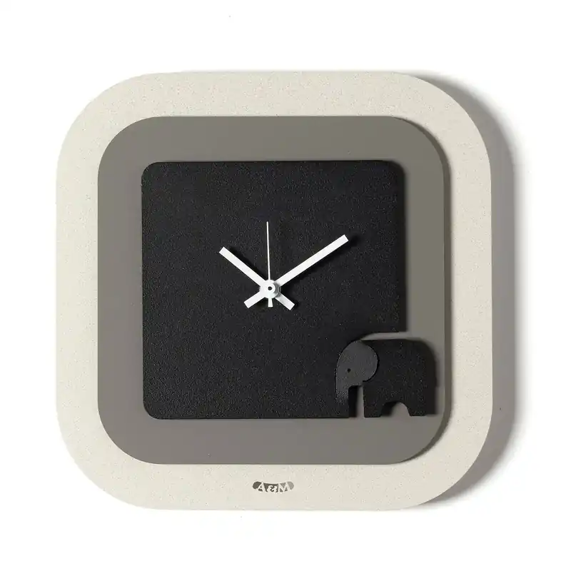 Pagamento Sicuro Orologio da parete quadrato moderno in metallo con dettaglio decorativo elegante
