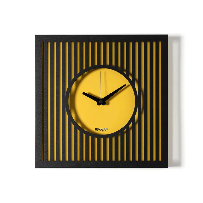 Direttamente Dal Produttore Orologio da parete compatto in metallo con design geometrico e stile moderno