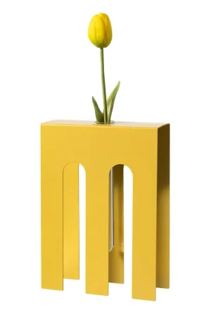 Vaso portafiore decorativo in metallo dal design particolare Prezzo Scontato