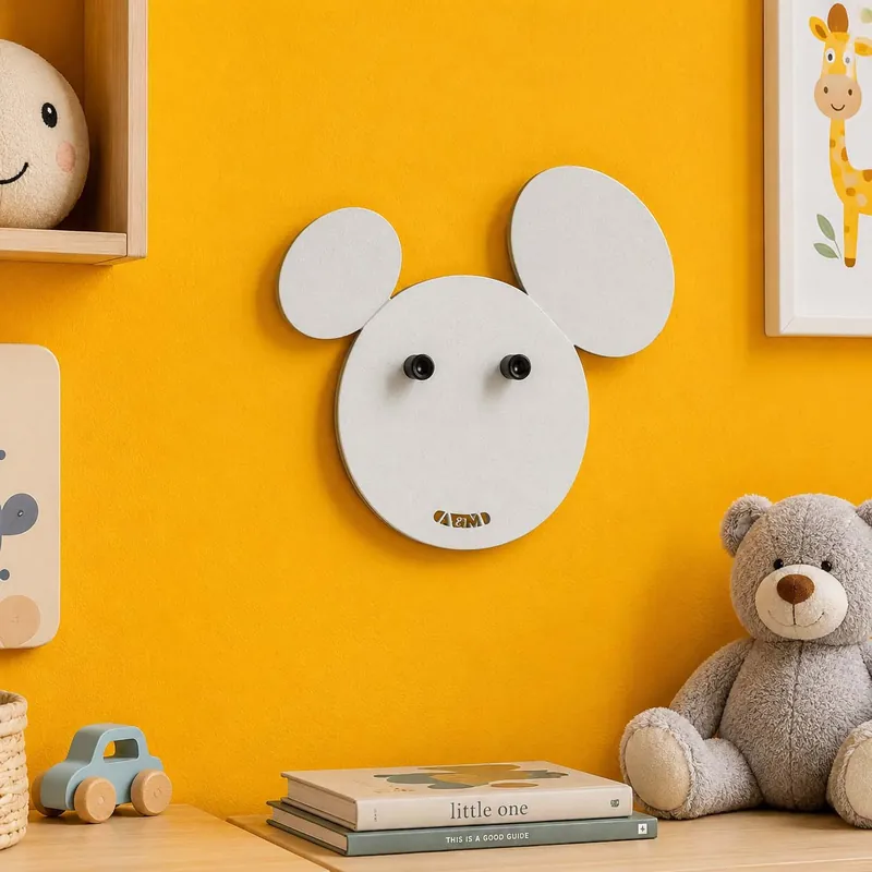 Appendiabiti per cameretta a forma di topolino in metallo Di Tendenza