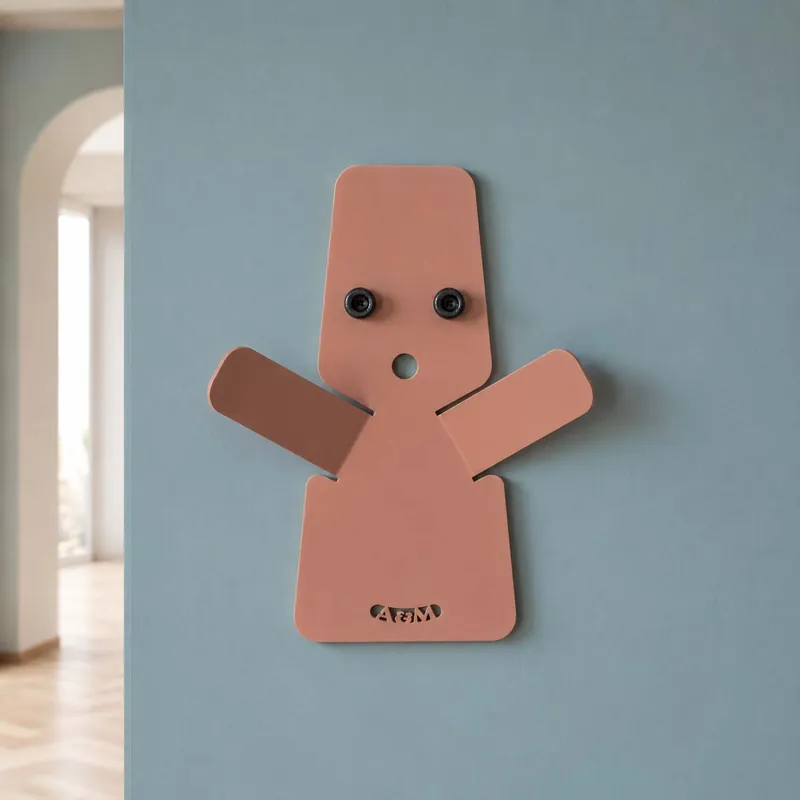 Attaccapanni per camera bambini con fantasmino in metallo con ganci colorato Spedizione Espresso