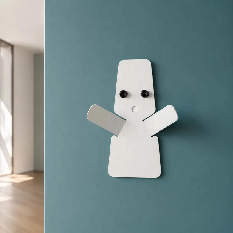 Esclusivo Appendiabiti da parete per cameretta con fantasmino con ganci in metallo