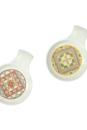 Set 2 pz Segnaposto da tavola in porcellana "Quadrella" Esclusivo