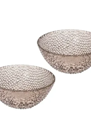 Set 2 pz ciotoline in vetro dal design moderno ed elegante Ultima Occasione