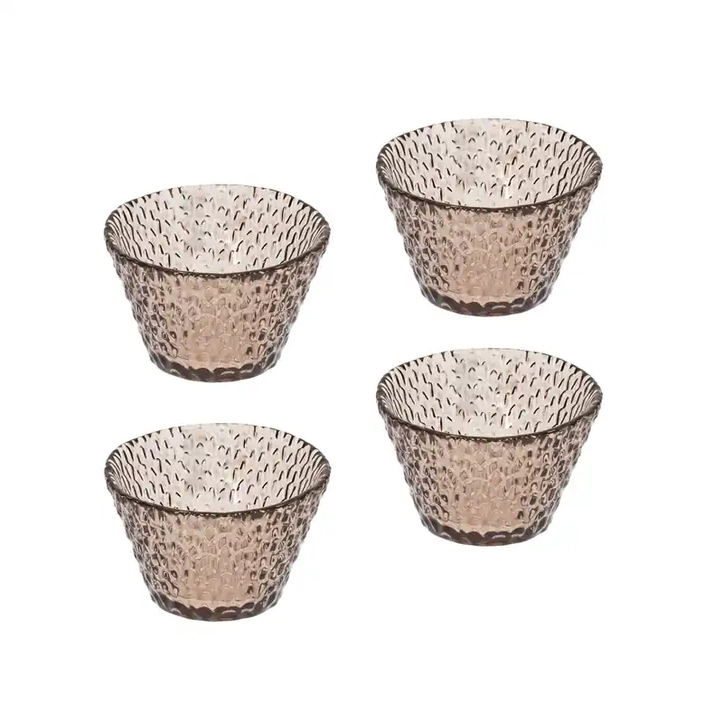 Set 4 pz coppette in vetro dal design moderno ed elegante Occasione Imperdibile