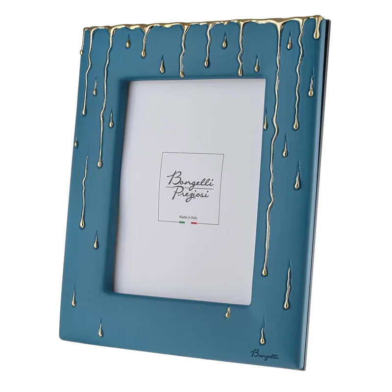 Cornice portafoto in marmorino con decori a goccia design moderno ed elagante - Foto 15x20 Non Perdere