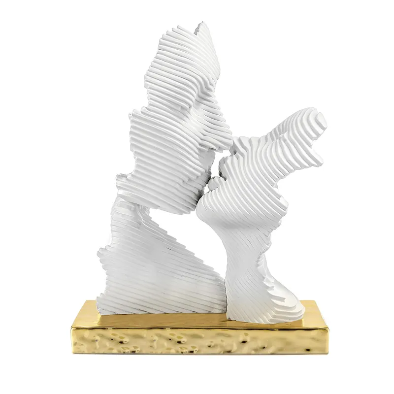 Quantità Limitata Scultura in marmorino grande con base oro