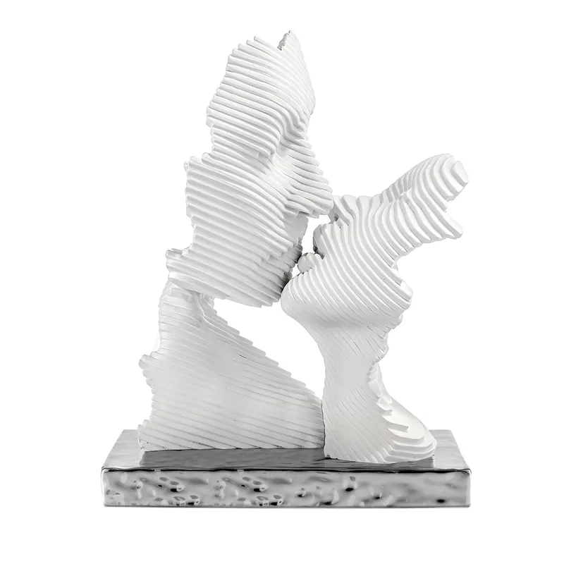 Vendita Finale Scultura in marmorino grande con base argento