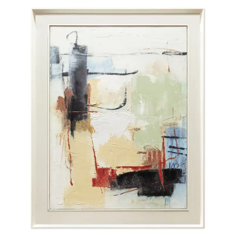 Ultime Pezzi Quadro astratto con cornice dipinto a mano su tela di cotone Soul 114x144