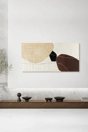 Bestseller Quadro astratto dipinto a mano su tela di cotone Menhir 70x140
