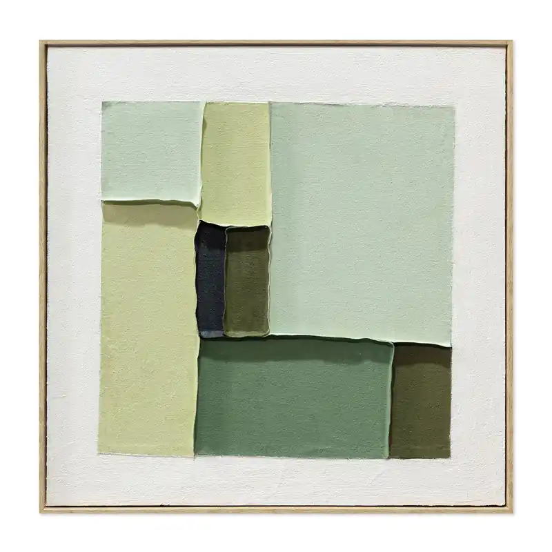 Acquista Ora Quadro astratto dipinto a mano su tela di cotone con cornice Sylva 60x60