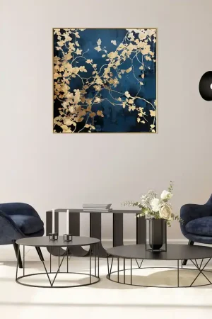 Occasione Stampa su tela con motivo floreale con cornice Kimono 100x100
