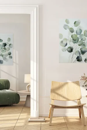 Stampa su tela con motivo floreale Eucalipto 2 60x90 Offerta Lampo