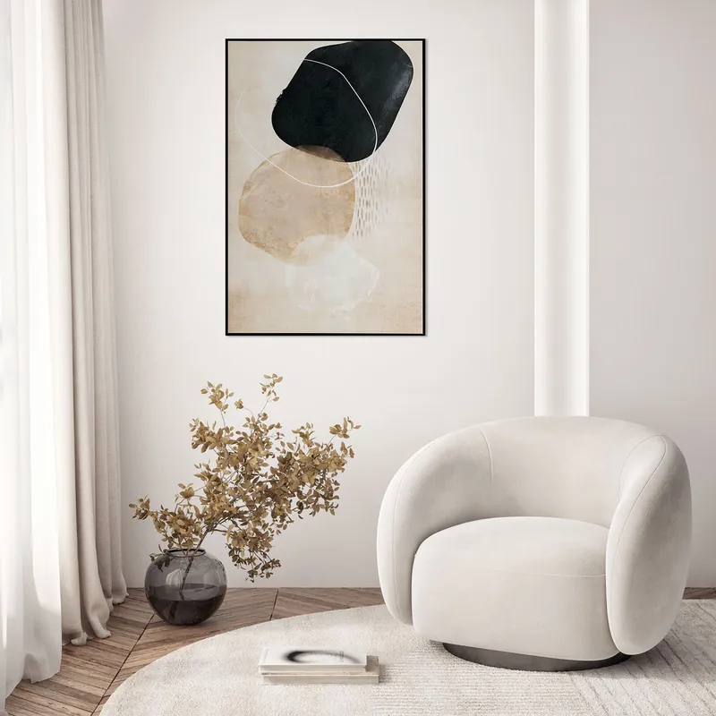 Ultime Pezzi Stampa su tela con motivo astratto con cornice Opal 80x120