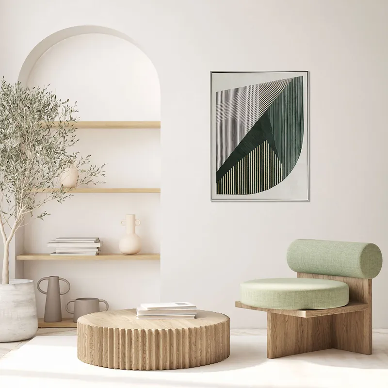 Subito Disponibile Stampa verticale su tela con motivo astratto con cornice Lamina 60x80