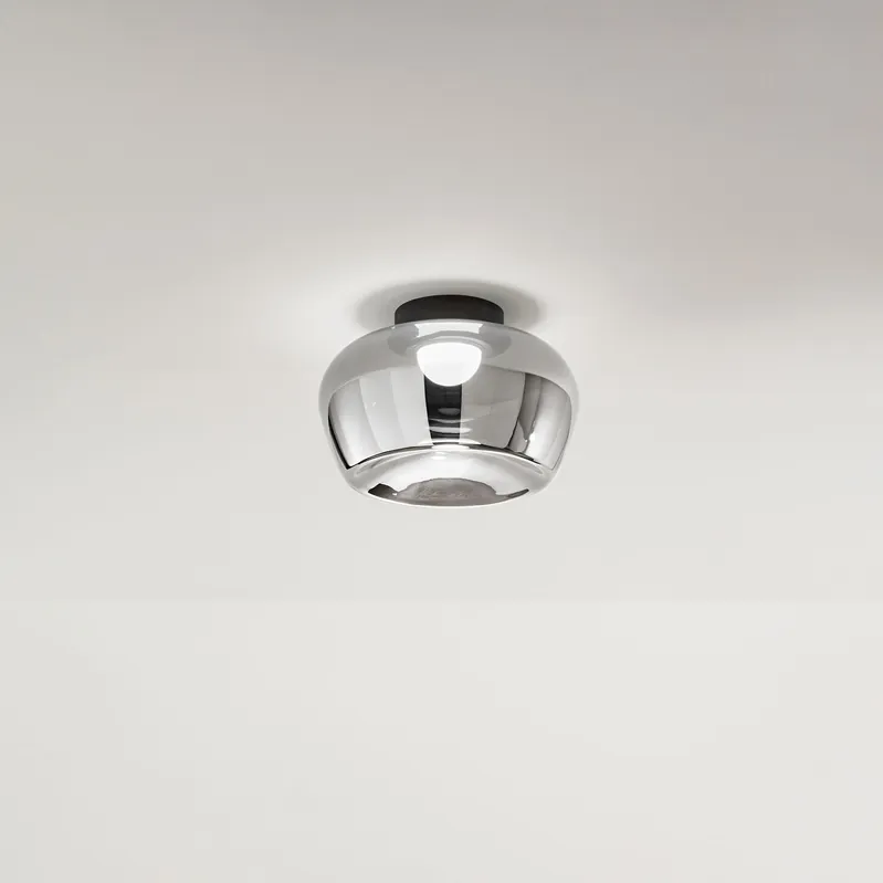 Plafoniera led con struttura in metallo e diffusore in vetro - 20W - Lumen 1600 - 3000k Luce Calda - IP20 Offerta