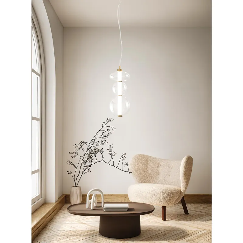 Soddisfatti O Rimborsati Lampada a sospensione piccola a led con struttura in metallo diffusore in vetro - 24W - Lumen 1920 - 3000k Luce Calda - IP20