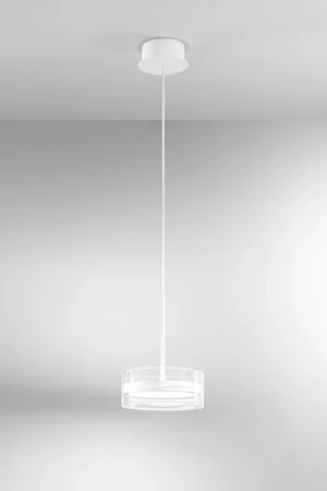 Ultime Pezzi Lampada a sospensione singola a led struttura in metallo diffusore in vetro - 17W - lumen 748 - 3000k Luce Calda - IP20
