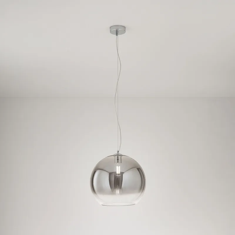 Lampada a sospensione singola piccola in metallo diffusore in vetro a led - 60W - IP20 Economico