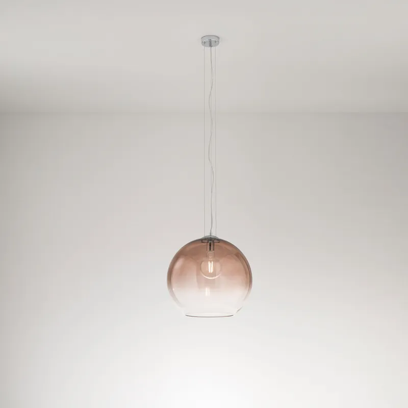 Ultimissimo Modello Lampada a sospensione singola grande in metallo diffusore in vetro a led - 60W - IP20
