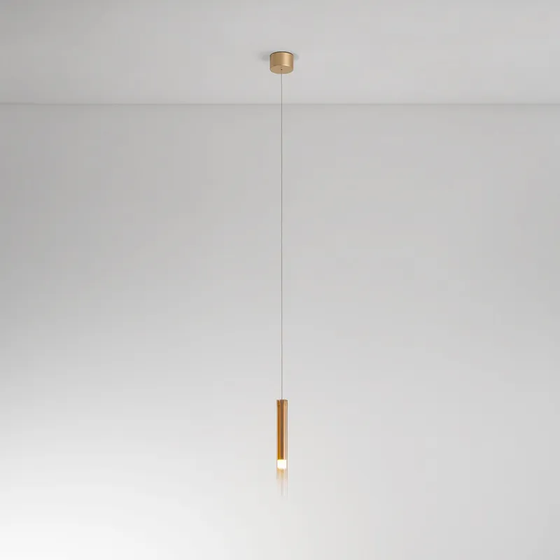 Lampada a sospensione tubolare in metallo diffusore in vetro a led dimmerabile - 8W - Lumen 640 - 3000k Luce Calda - IP20 Prezzo Ridotto