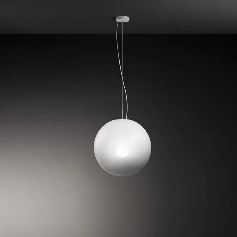Lampada a sospensione struttura in metallo diffusore media a boccia di vetro - 40W - IP20 Prezzo Di Fabbrica