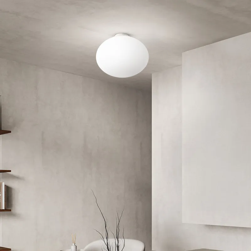 Super Prezzo Plafoniera con struttura in metallo e diffusore a boccia di vetro - 60W - IP20