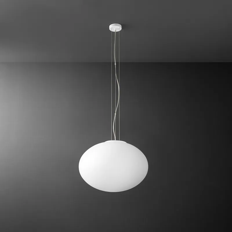 Più Venduto Lampada a sospensione struttura in metallo diffusore grande a boccia di vetro - 60W - IP20