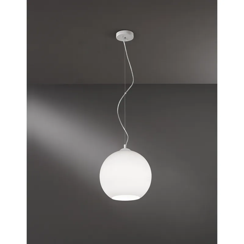 Prezzo Di Fabbrica Lampada a sospensione struttura in metallo diffusore piccolo in vetro a boccia - 60W - IP20