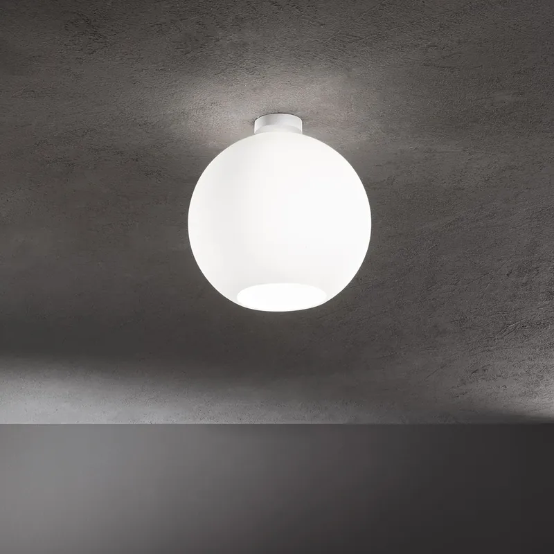 Popolare Plafoniera da soffitto struttura in metallo diffusore in vetro a boccia - 60W - IP20