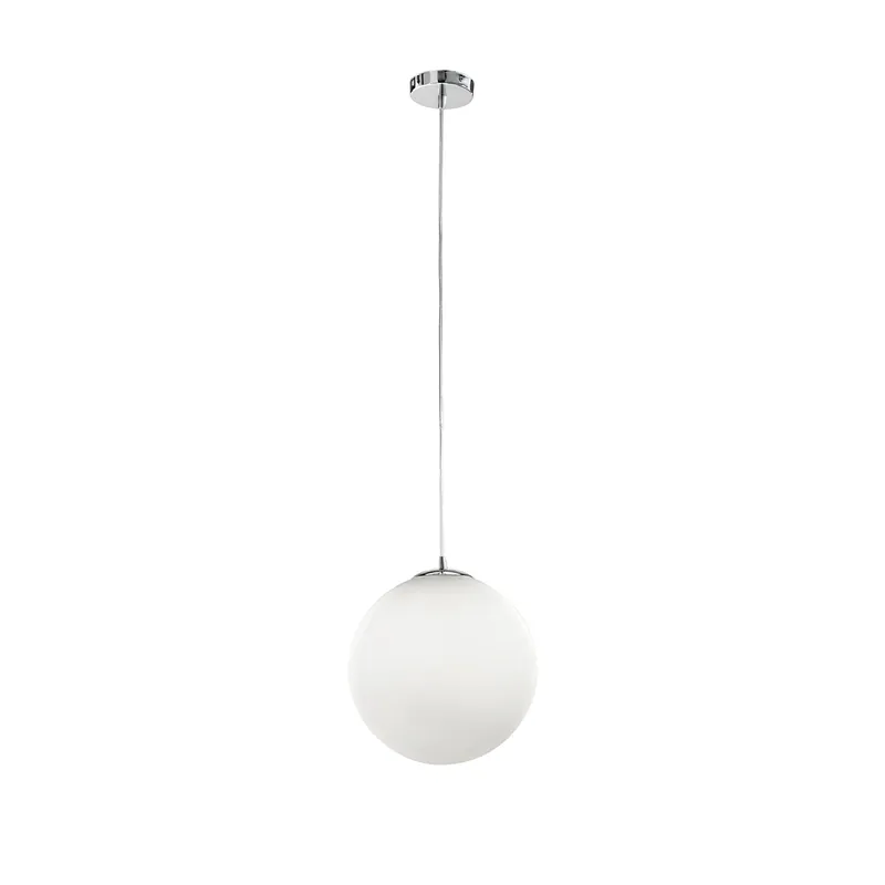 Lampada a sospensione moderna in metallo con diffusore in vetro a boccia piccolo - 60W - IP20 Miglior Prezzo