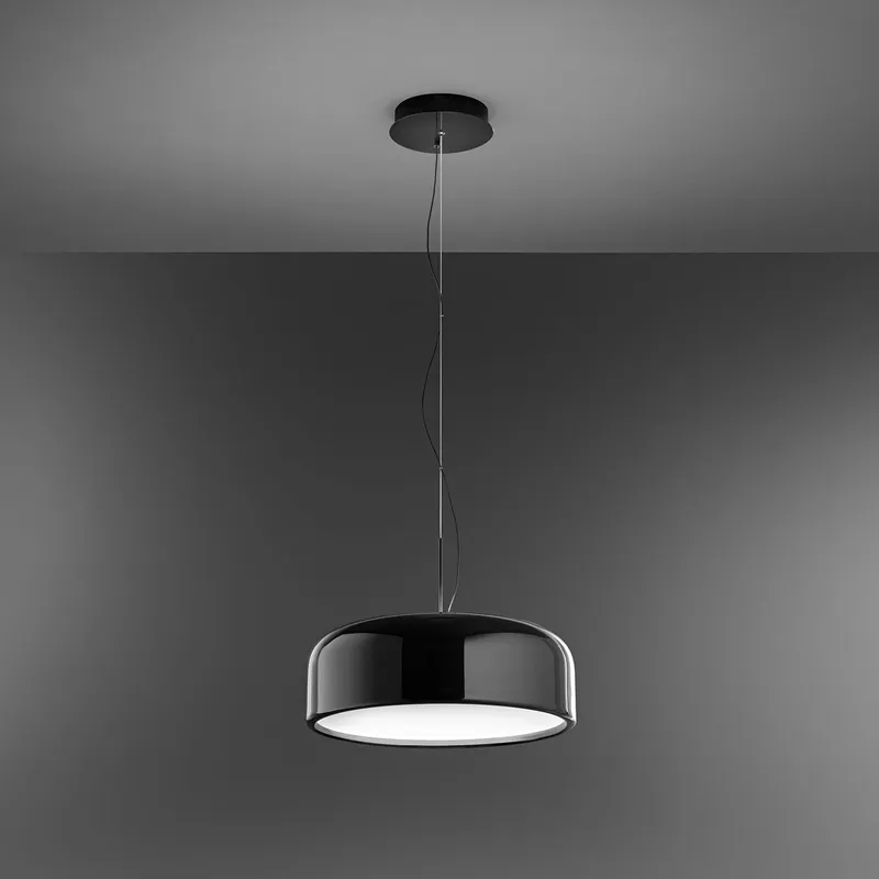 Lampada a sospensione a led grande in metallo con diffusore in acrilico - 40W - Lumen 3200 - 2700K-3000K-4000K - IP20 Prezzo Di Fabbrica
