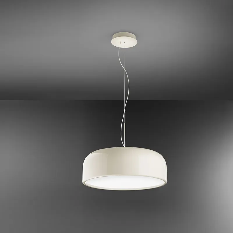 Subito Disponibile Lampada a sospensione a led grande in metallo con diffusore in acrilico - 40W - Lumen 3200 - 2700K-3000K-4000K - IP20