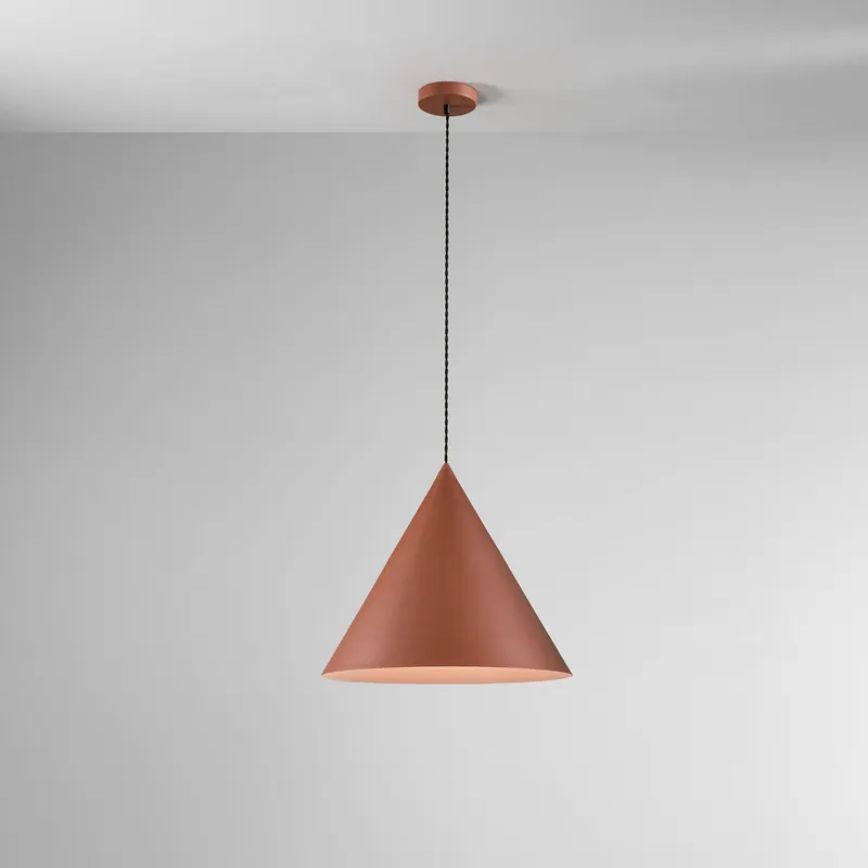 Affare Lampada a sospensione grande con struttura e diffusore in metallo a cono - 60W - IP20