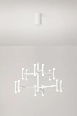 Vendita Finale Lampada a sospensione a led struttura in metallo e diffusori in acrilico - 68W - Lumen 4690 - 3000k Luce Calda - IP20