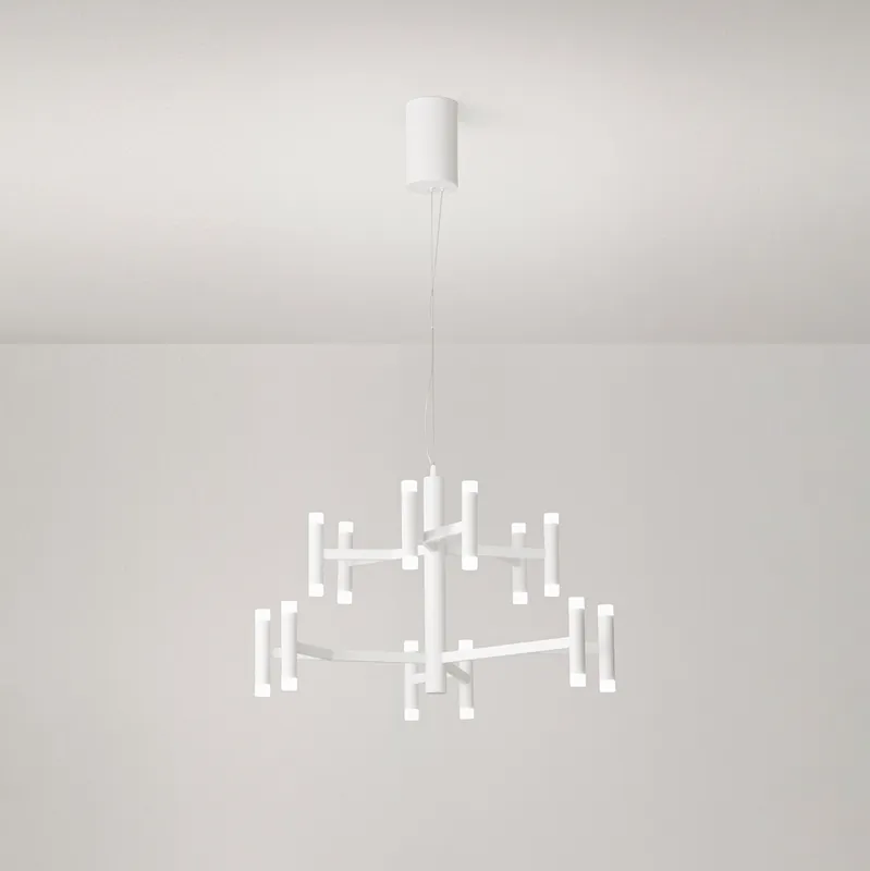 Vendita Finale Lampada a sospensione a led struttura in metallo e diffusori in acrilico - 68W - Lumen 4690 - 3000k Luce Calda - IP20