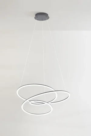 Vendita Finale Lampada a sospensione a led con struttura in metallo e diffusore a spirale - 96W - Lumen 5500 - 3000k Luce Calda - IP20