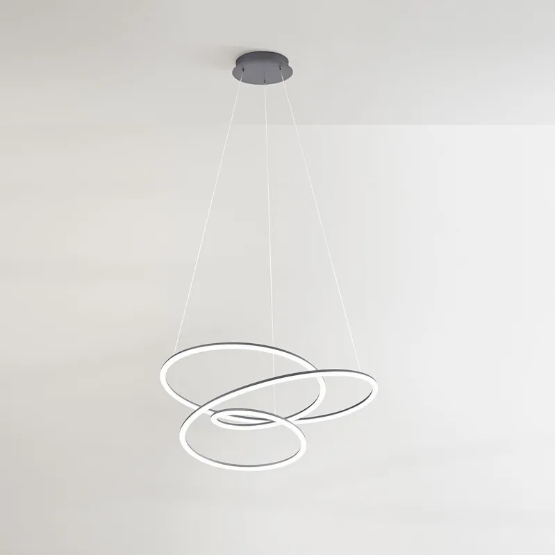 Vendita Finale Lampada a sospensione a led con struttura in metallo e diffusore a spirale - 96W - Lumen 5500 - 3000k Luce Calda - IP20