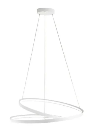 Ultimissimo Modello Lampada a sospensione grande a led struttura in metallo e diffusore a spirale - 70W - Lumen 5600 - 3000k Luce Calda - IP20