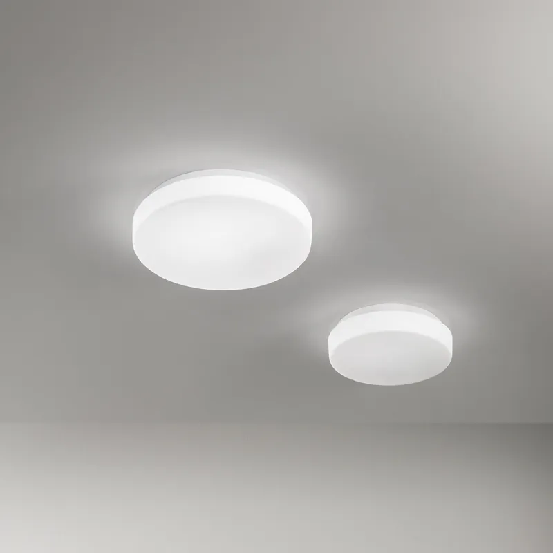 Quantità Limitata Plafoniera led piccola con struttura in metallo e diffusore in vetro - 18W - Lumen 1400 - 3000k-4000k - IP20