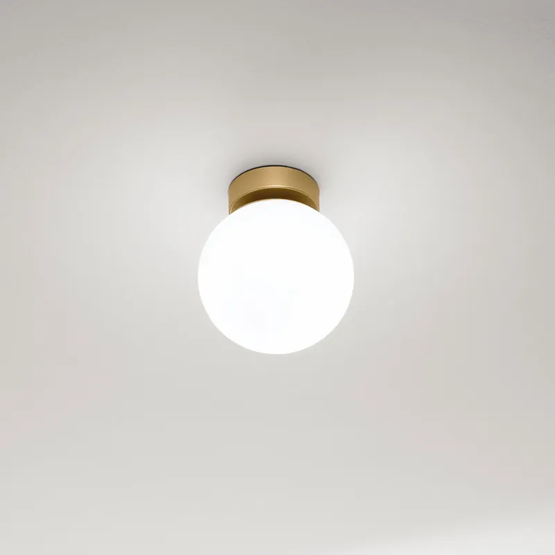 Applique da parete moderna con struttura in metallo e diffusore a bocia in vetro - 28W - IP20 Affare