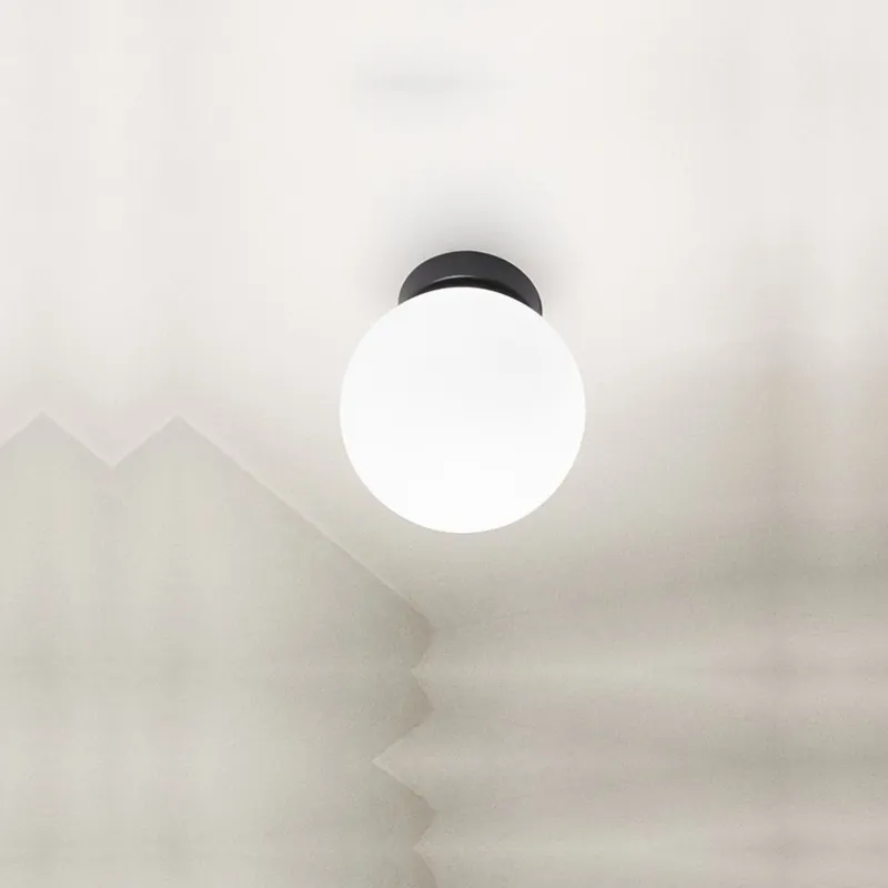 Applique da parete moderna con struttura in metallo e diffusore a bocia in vetro - 28W - IP20 Offerta Speciale