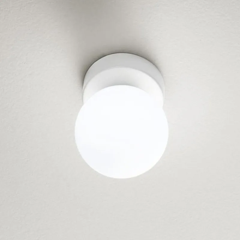 Offerta Del Giorno Plafoniera moderna con struttura in metallo e diffusore a bocia in vetro - 40W