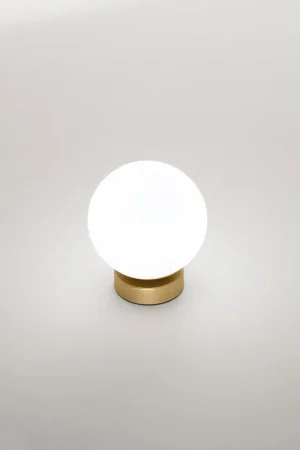 Acquista Ora Lampada da tavolo piccola moderna in metallo e diffusore a bocia in vetro - 28W