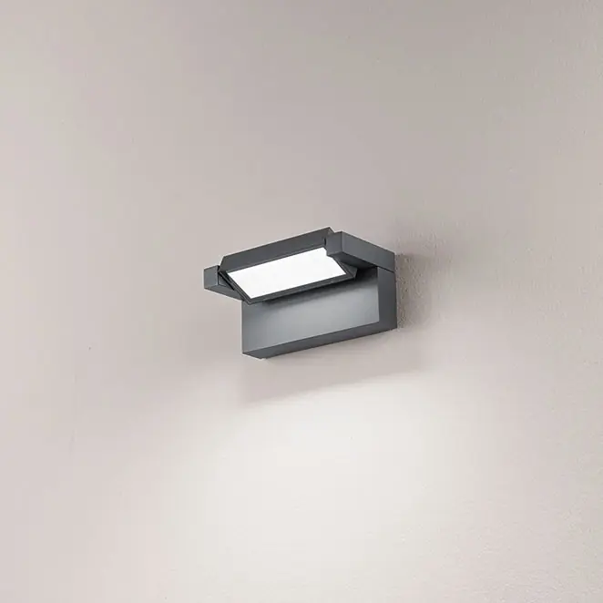 Applique da esterno a led piccola con struttura in metallo e diffusore in vetro - 20W - Lumen 1750 - 3000k-4000k - IP65 Esclusivo